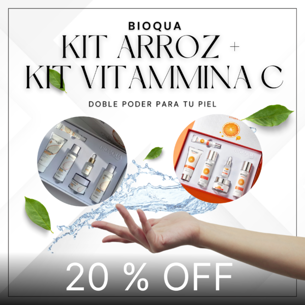 imagen kit arroz + kit vitamina c 🥇 Kit De Arroz + Kit vitamina C - Bioaqua - Cajas De Lujo